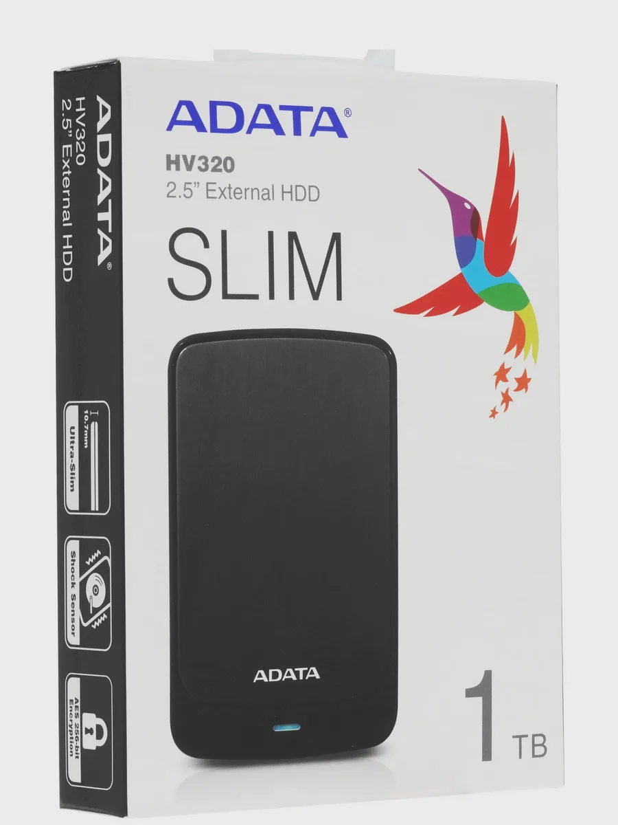 2.5" Внешний HDD ADATA HV320 [AHV320-1TU31-CBK] 1 ТБ USB 3.2 Gen 1 Type-A — фото 6 из 6