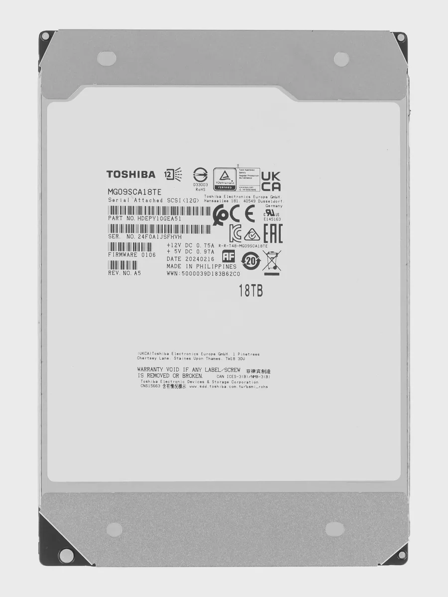 Серверный HDD Toshiba MG09 — фото 1 из 3