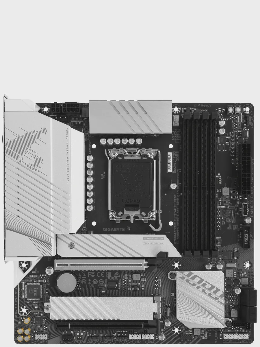 Материнская плата Gigabyte B760M Aorus Elite WIFI6E GEN5, LGA 1700, Micro-ATX — фото 2 из 8