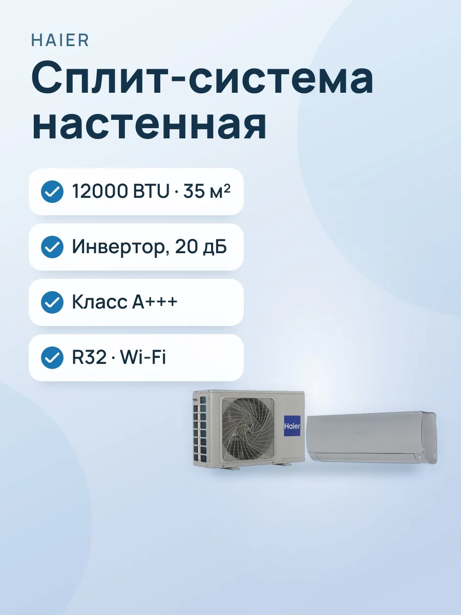 Кондиционер  Haier HSU-12HFDN3S03/R3(SDB)/25 настенный — фото 1 из 11