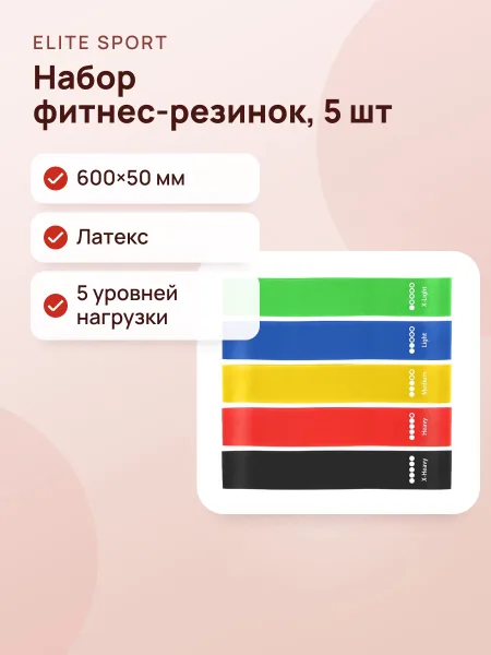 Фото товара Набор фитнес-резинок