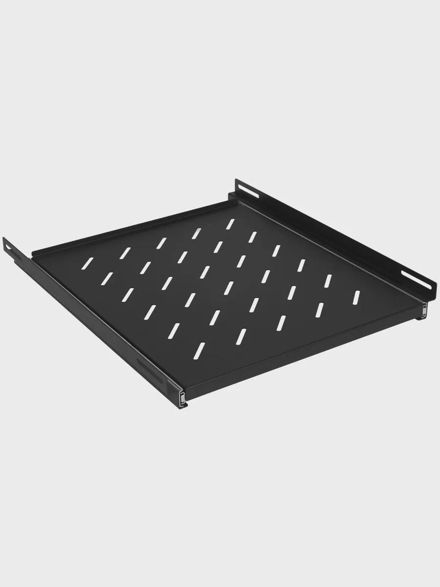 Полка Lanmaster TWT-CBB-SM-8/20 телескопическая с креплением на 4 точки, 19", глубина 800 мм, нагрузка 20кг, черный — фото 4 из 5