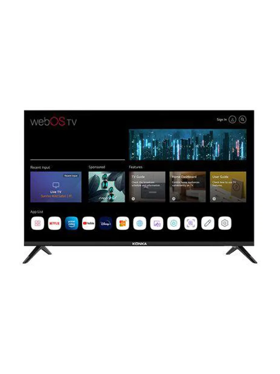 Телевизор Konka 40WR530W — 40", LED, Full HD, WebOS, Android 11, Dolby Audio, чёрный — фото 2 из 2