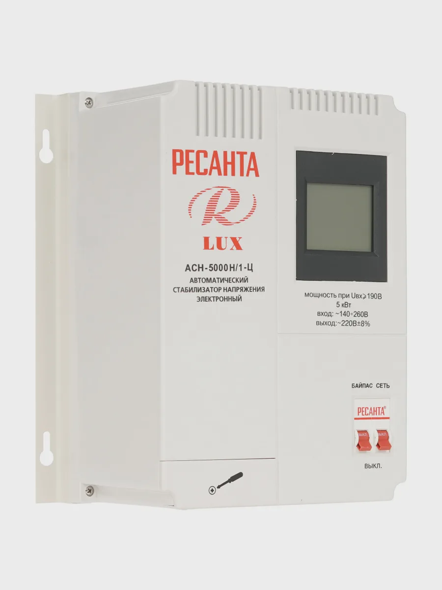 Стабилизатор напряжения Ресанта АСН-5000H/1-Ц Lux, 5 кВт — фото 2 из 11