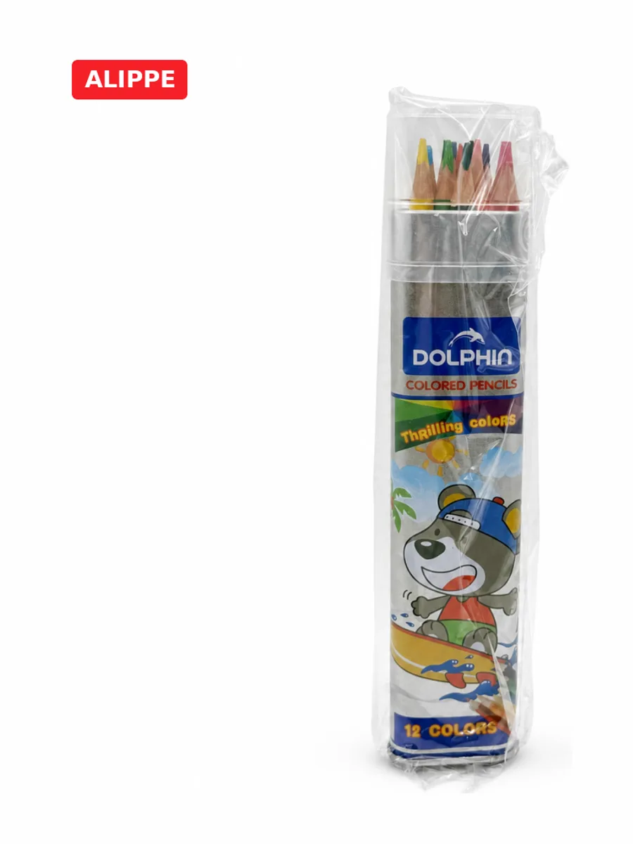 Карандаши цветные Dolphin 12цветов в тубусе АРТ1200 — фото 1 из 3
