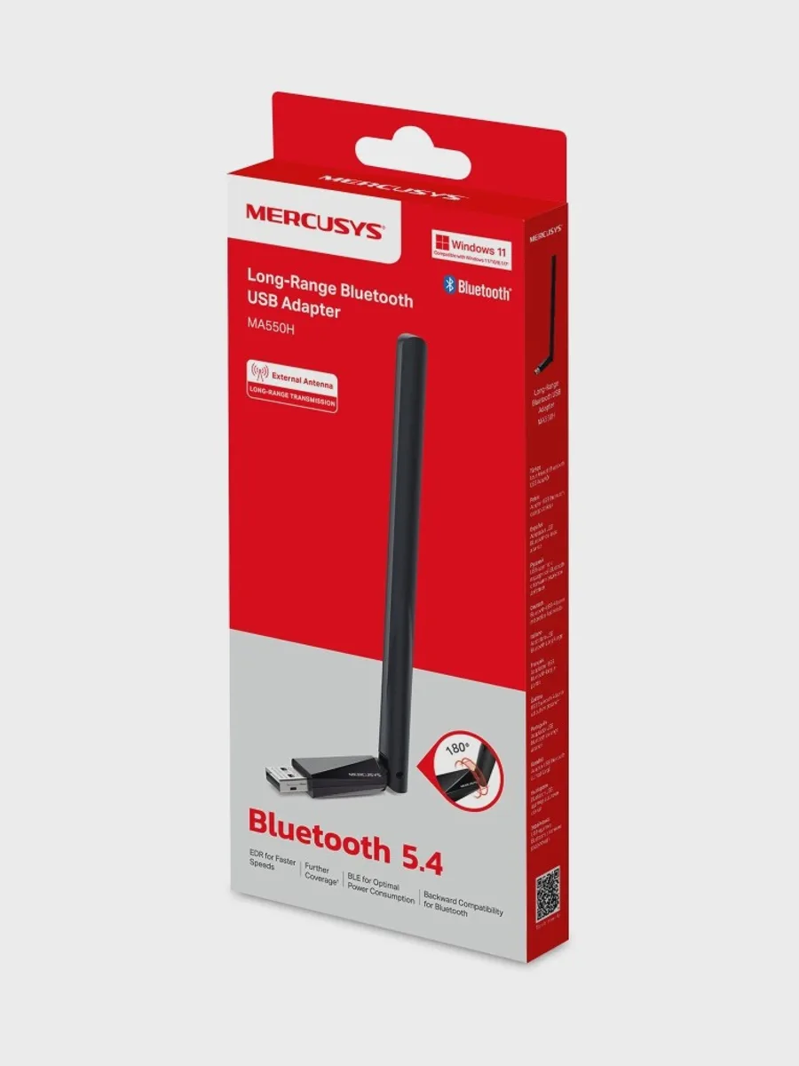 Bluetooth адаптер Mercusys MA550H Bluetooth 5.4 + EDR — фото 9 из 9