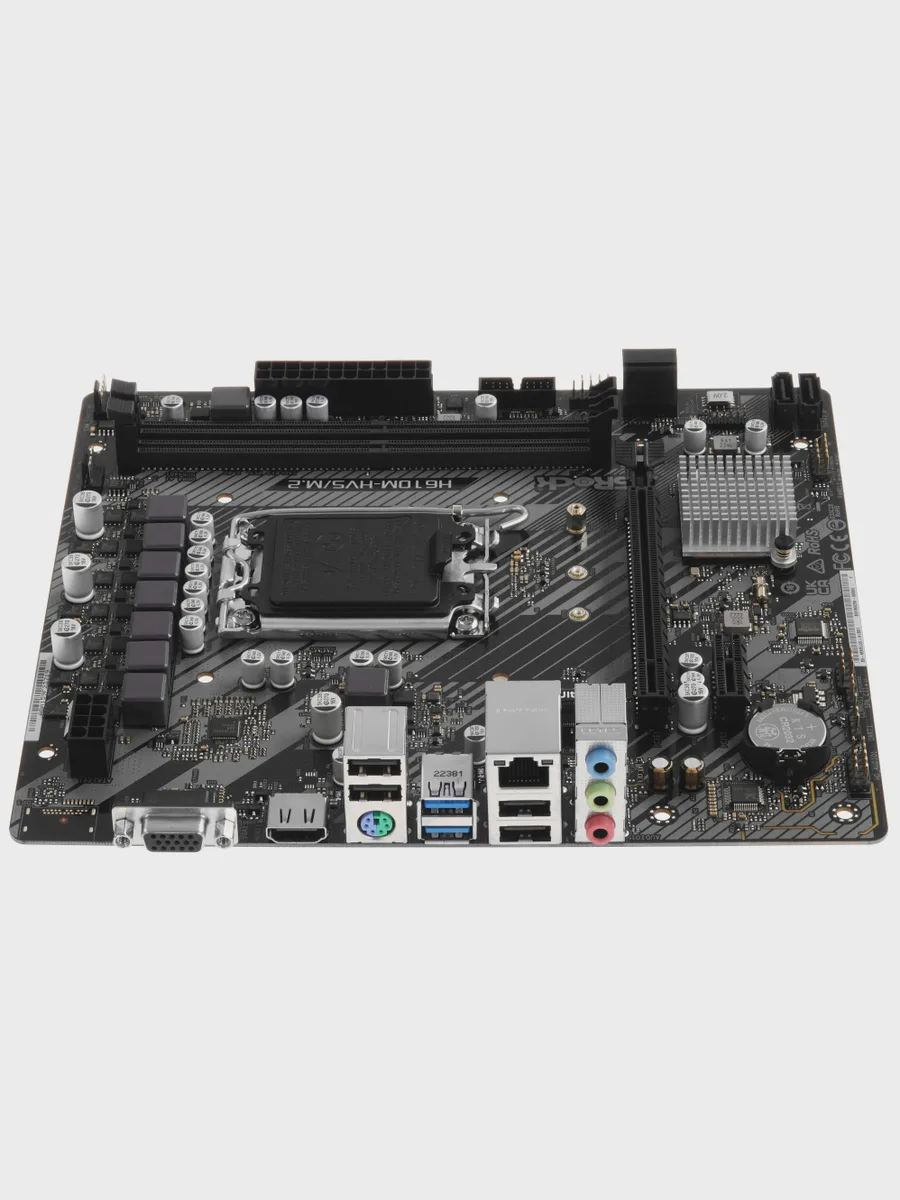 Материнская плата ASRock H610M-HVS/M.2 R2.0, LGA 1700, Micro-ATX — фото 4 из 9