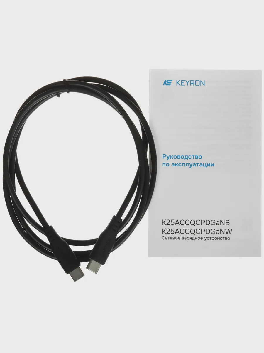 Сетевое зарядное устройство KEYRON K25ACCQCPDGaNB 3 А 25 Вт USB Type-C — фото 6 из 8