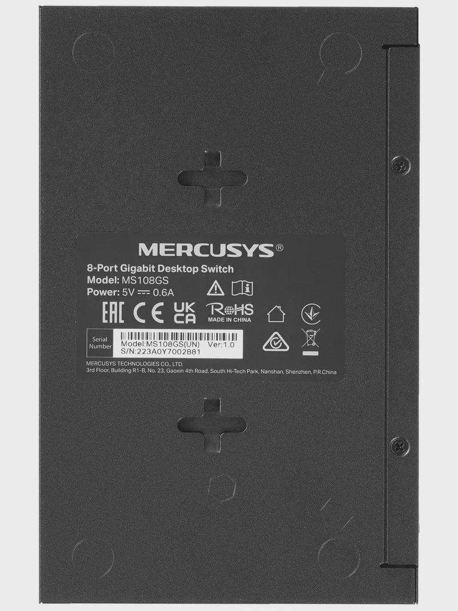 Коммутатор Mercusys MS108GS 8 x RJ-45х1000 Мбит/сек, 100 Мбит/сек — фото 6 из 8