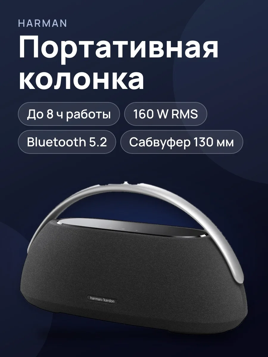 Портативная колонка Harman Kardon Go+Play 3 черный — фото 1 из 5
