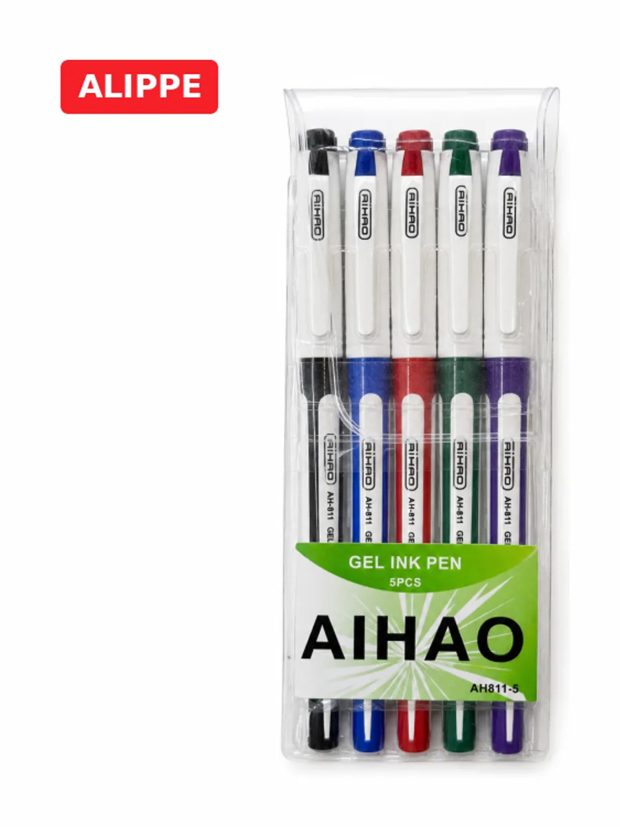Набор ручек 5цветов гелевые AIHAO 811-5 — фото 3 из 3