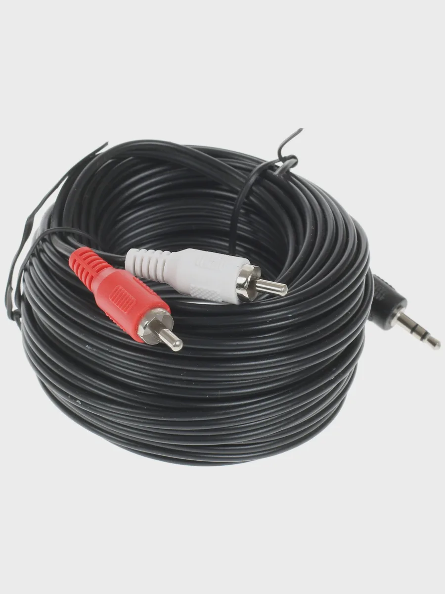 Кабель соединительный Aceline jack 3.5 мм Male — 2RCA Male, 10 м — фото 2 из 4