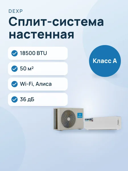 Фото товара Кондиционер  DEXP AC-CDW18ONF настенный