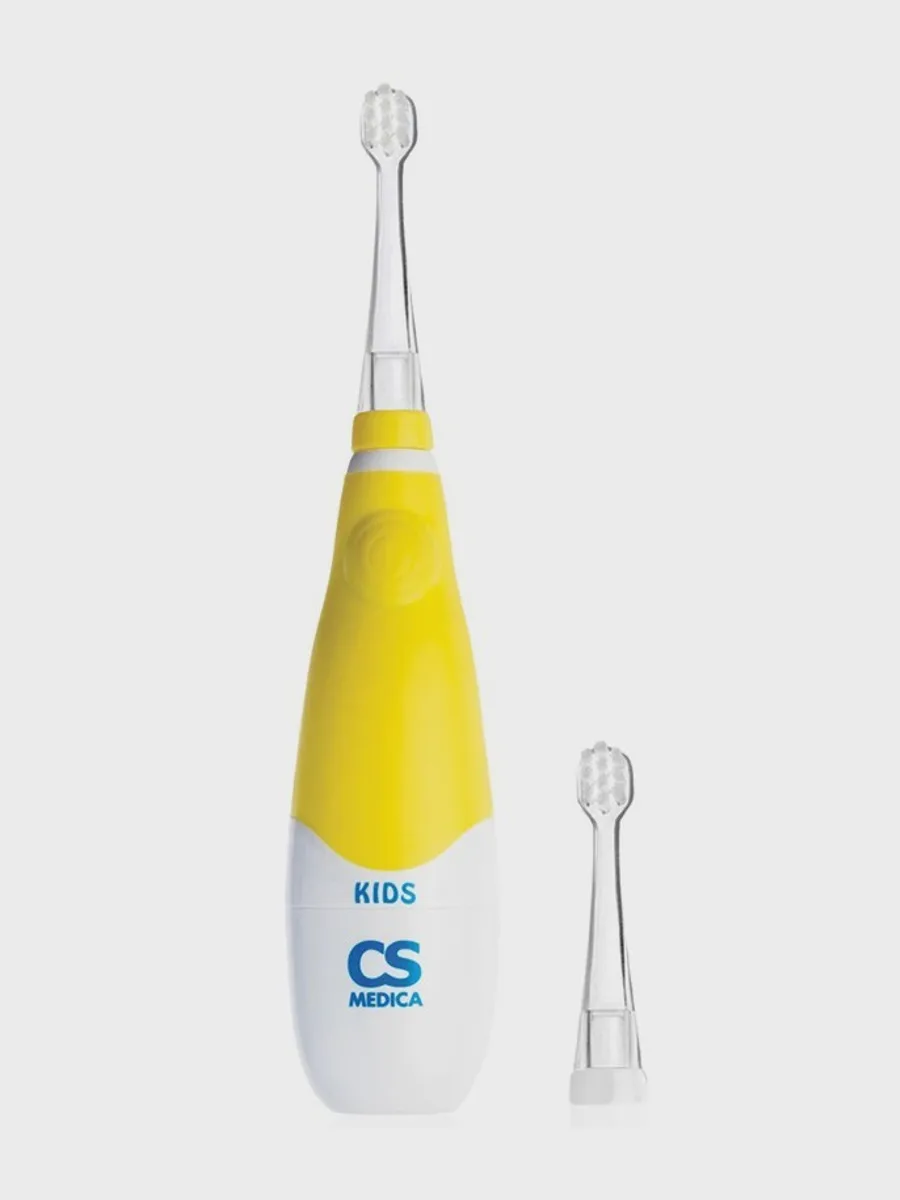 Электрическая зубная щетка CS Medica CS-561 Kids белый, желтый — фото 2 из 11
