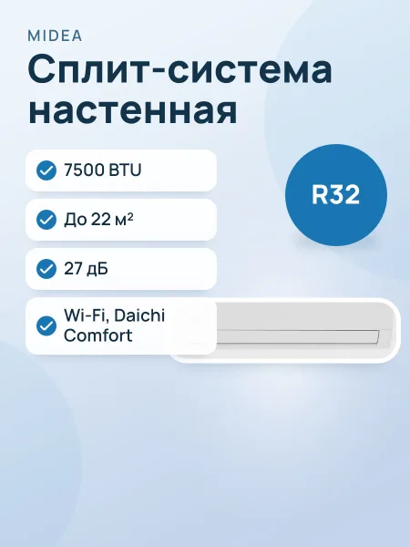 Фото товара Кондиционер  MIDEA MSFRW-07HRN8-I/MSFR-07HRN8-O настенный