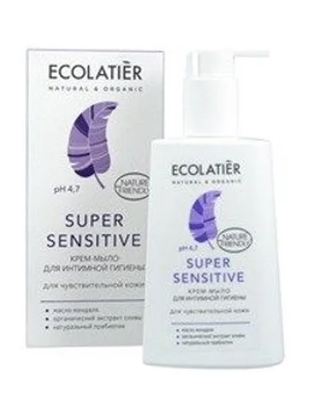 Фото товара Крем‑мыло для интимной гигиены ECOLATIER Super Sensitive для чувствительной кожи 250 мл
