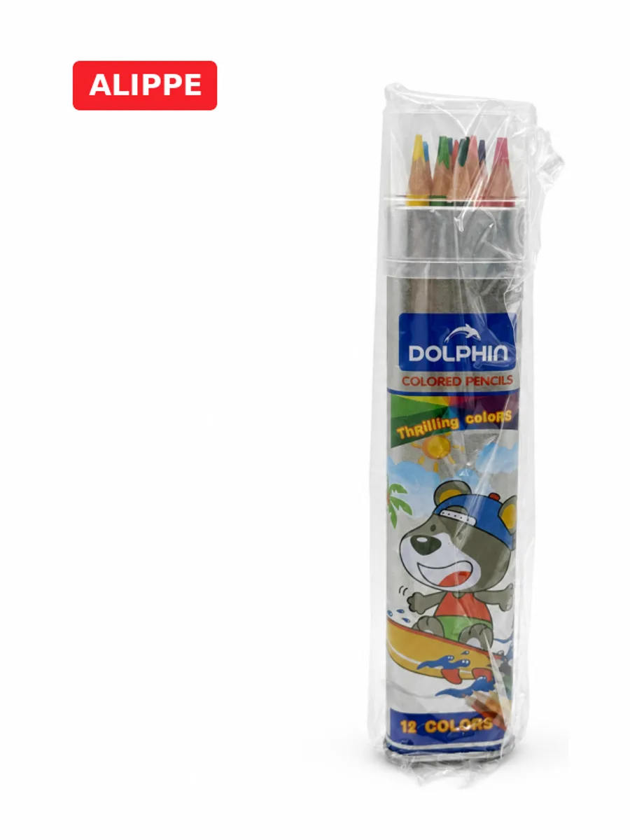 Карандаши цветные Dolphin 12цветов в тубусе АРТ1200 — фото 2 из 3