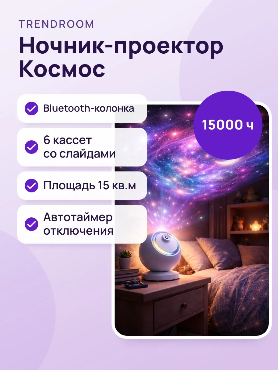 Ночник-проектор «Космос» — фото 1 из 3