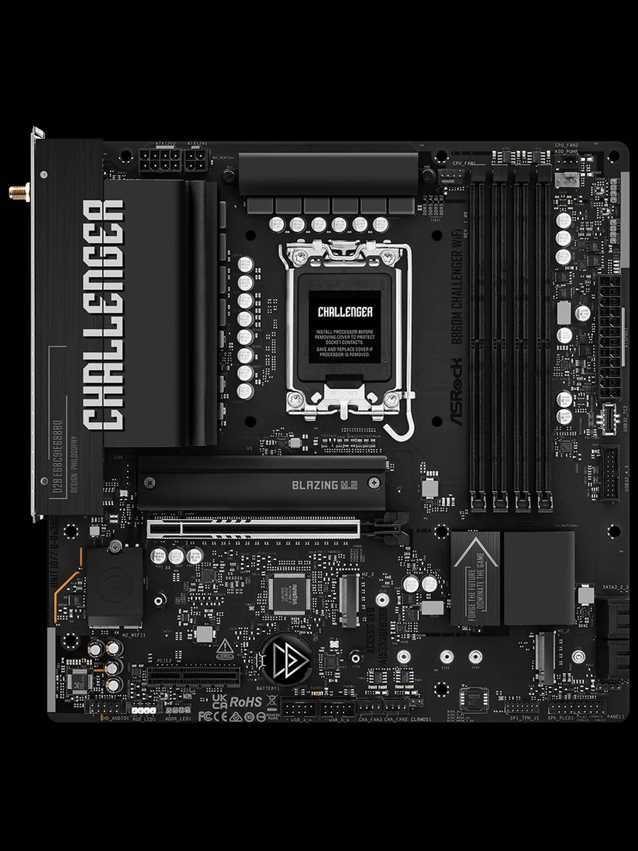 Материнская плата ASRock B860M Challenger WiFi, LGA 1851, Micro-ATX — фото 10 из 11