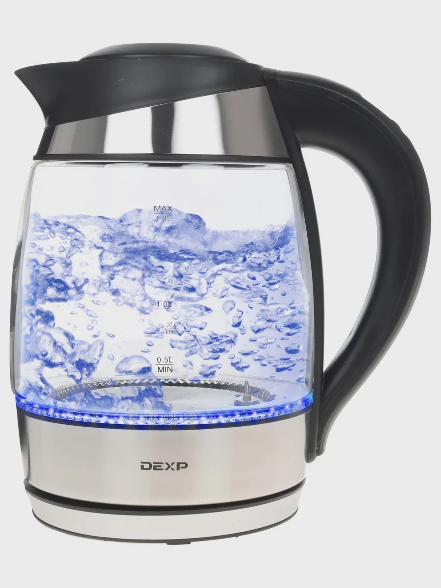 Электрочайник DEXP KG-1800 Smart, серебристый, 1.8 л, 2200 Вт — фото 3 из 11