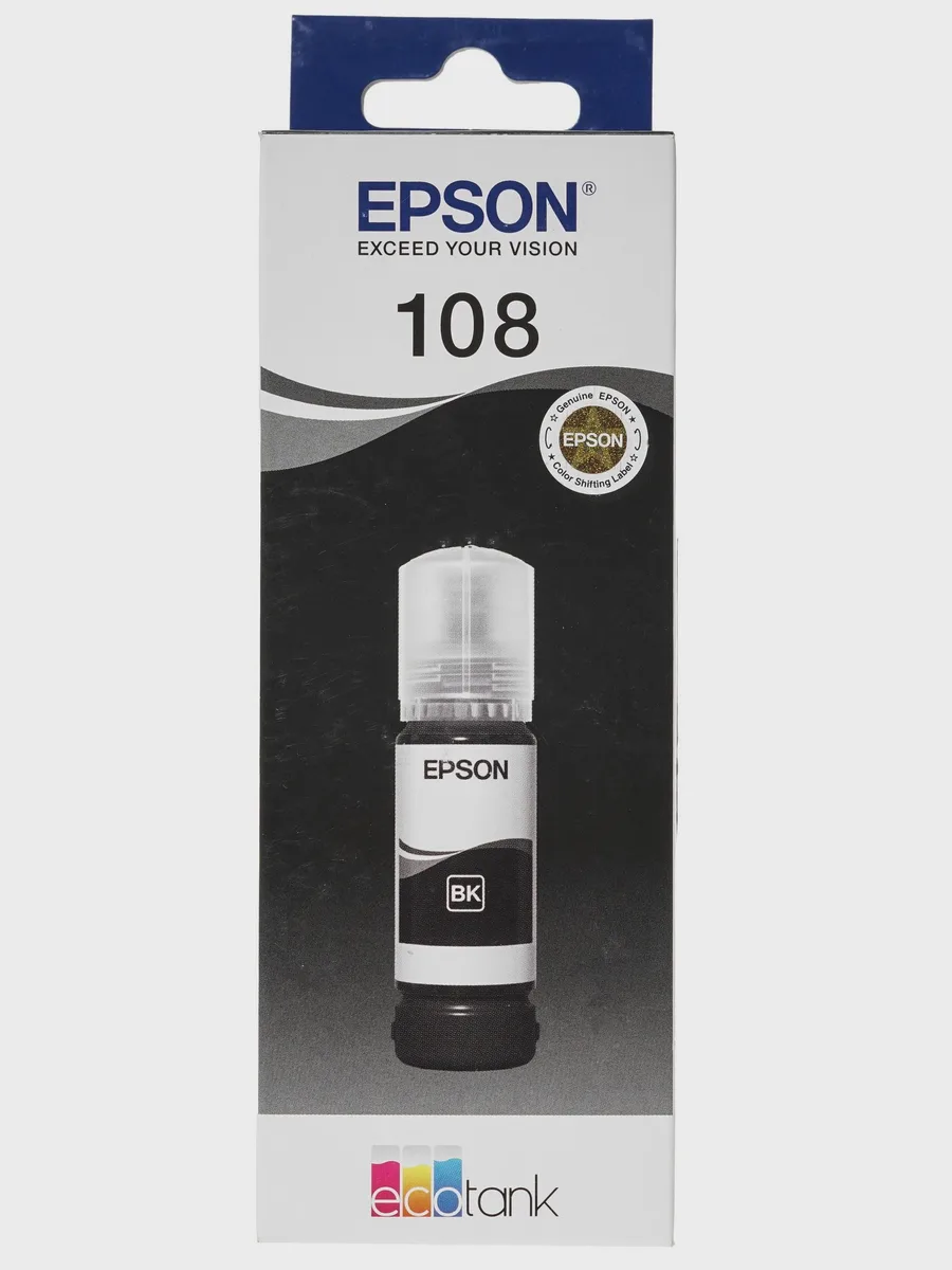 Чернила  Epson 108 (C13T09C14A) черный — фото 3 из 4