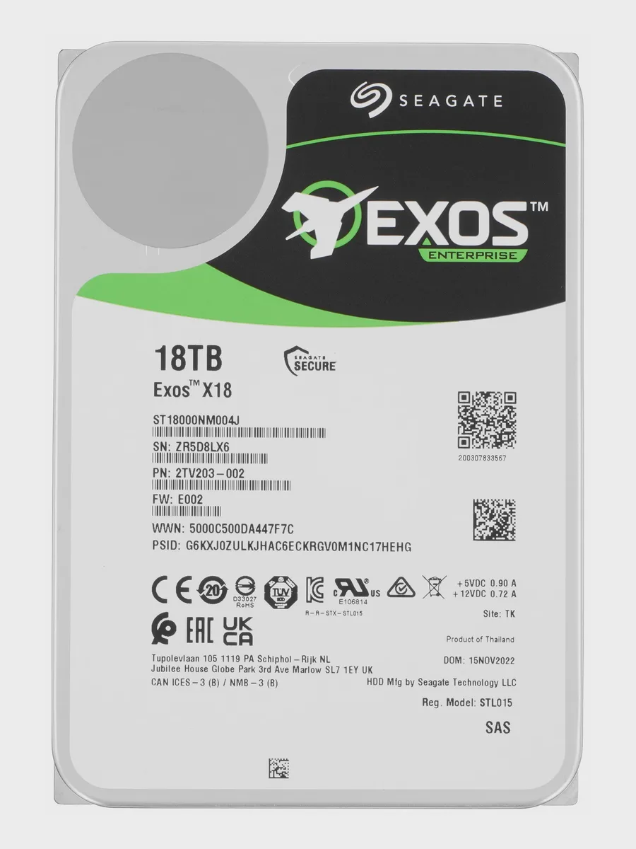 Серверный HDD Seagate Exos X18 — фото 2 из 4