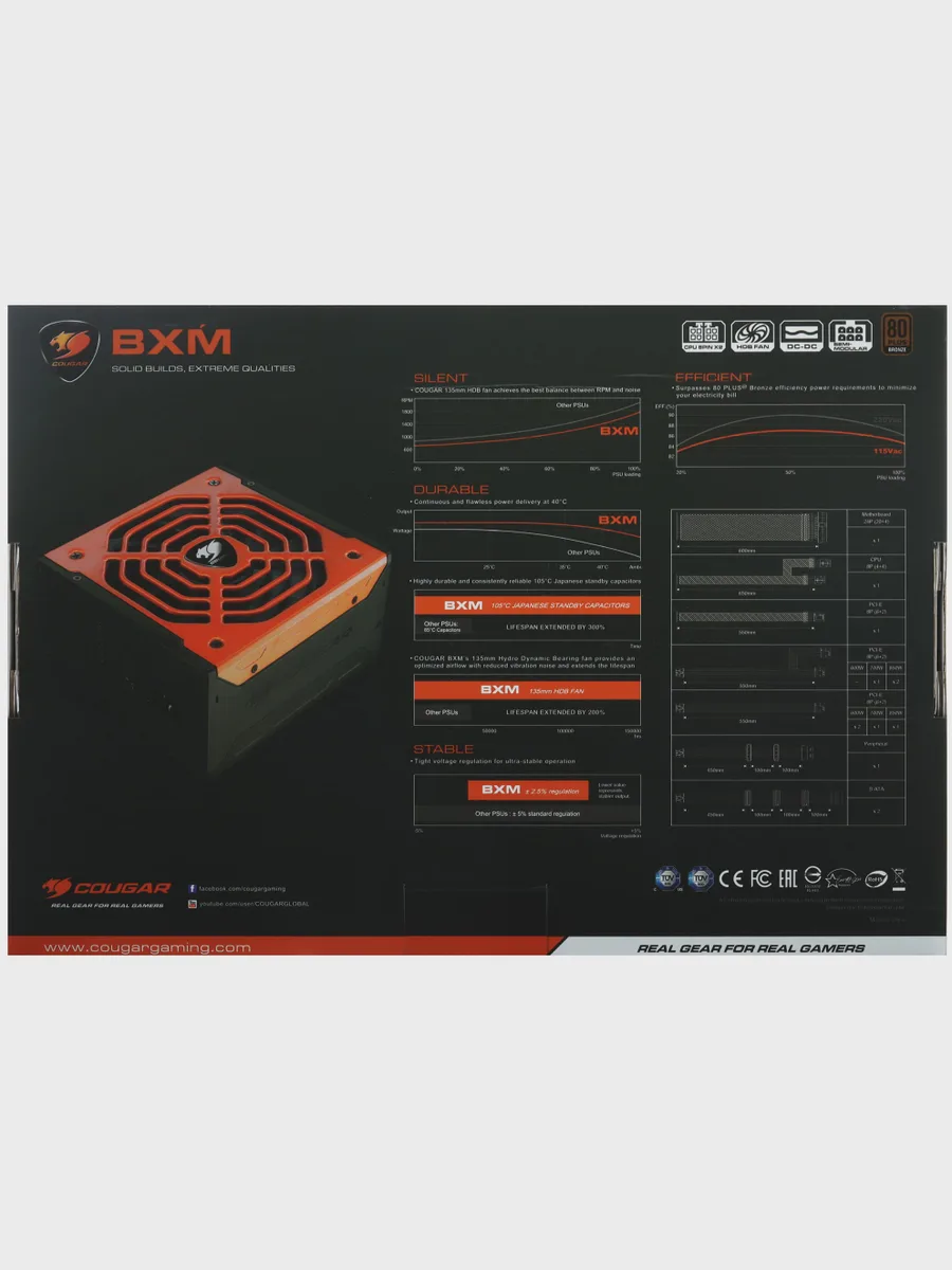Блок питания Cougar BXM 700W 700 Вт — фото 8 из 11