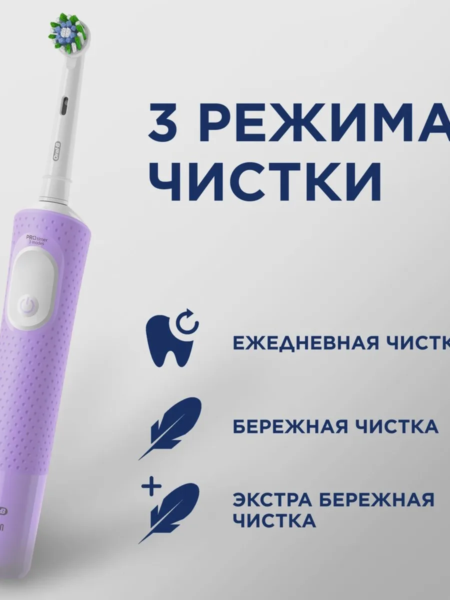 Электрическая зубная щетка Braun Oral-B Vitality Pro D103.413.3 Protect X Clean Cross Acti — фото 11 из 11