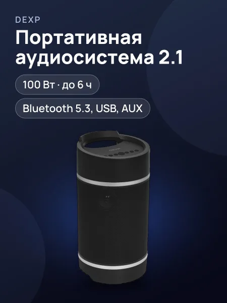 Фото товара Портативная аудиосистема DEXP DPAS-360 черный