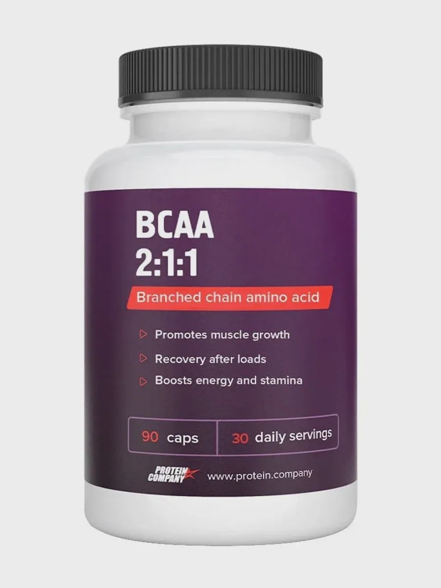 Аминокислота PROTEIN.COMPANY BCAA 2:1:1 90 капсул — фото 2 из 5
