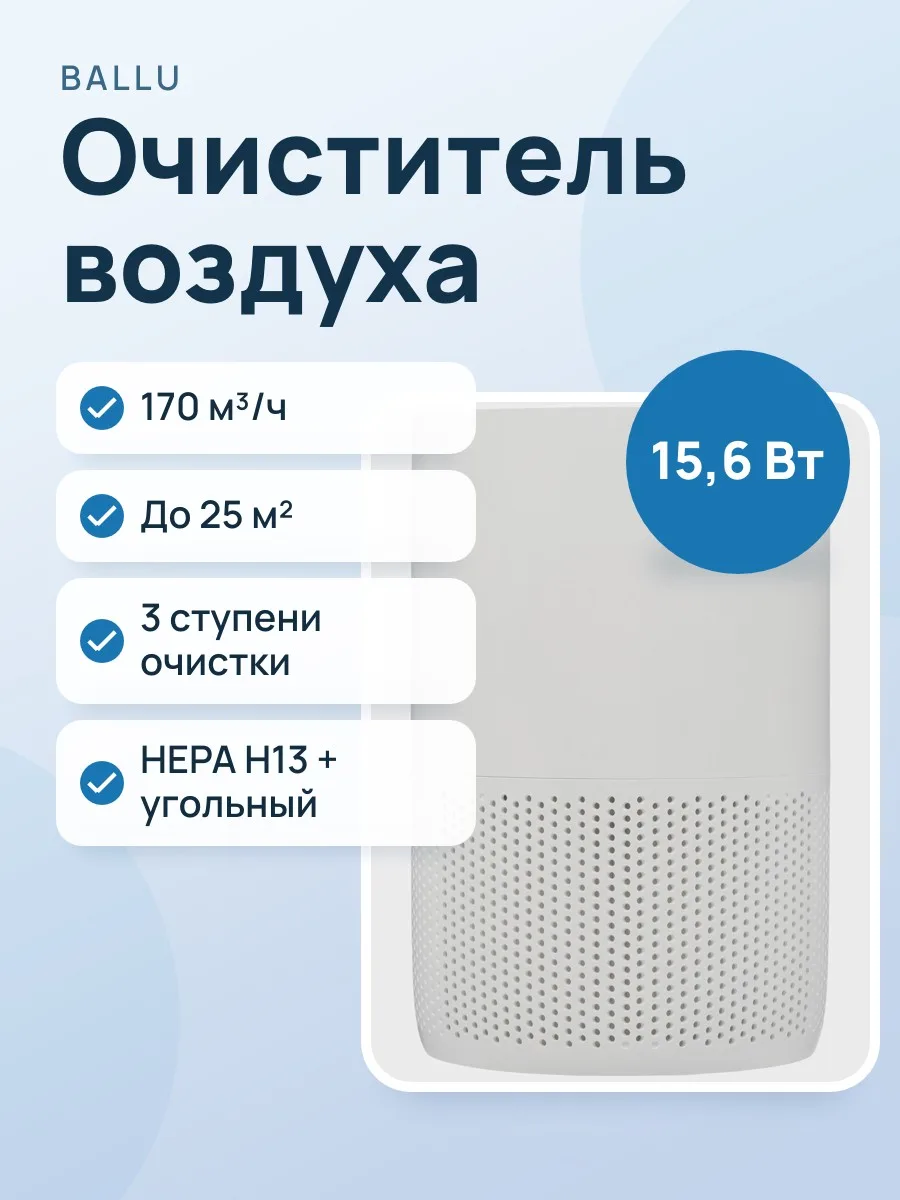 Очиститель воздуха Ballu AP-170 белый — фото 1 из 11