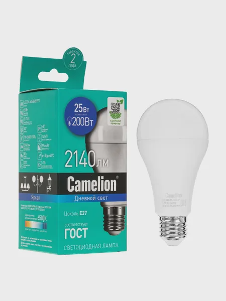 Фото товара Лампа светодиодная Camelion LED25-A65/865/E27