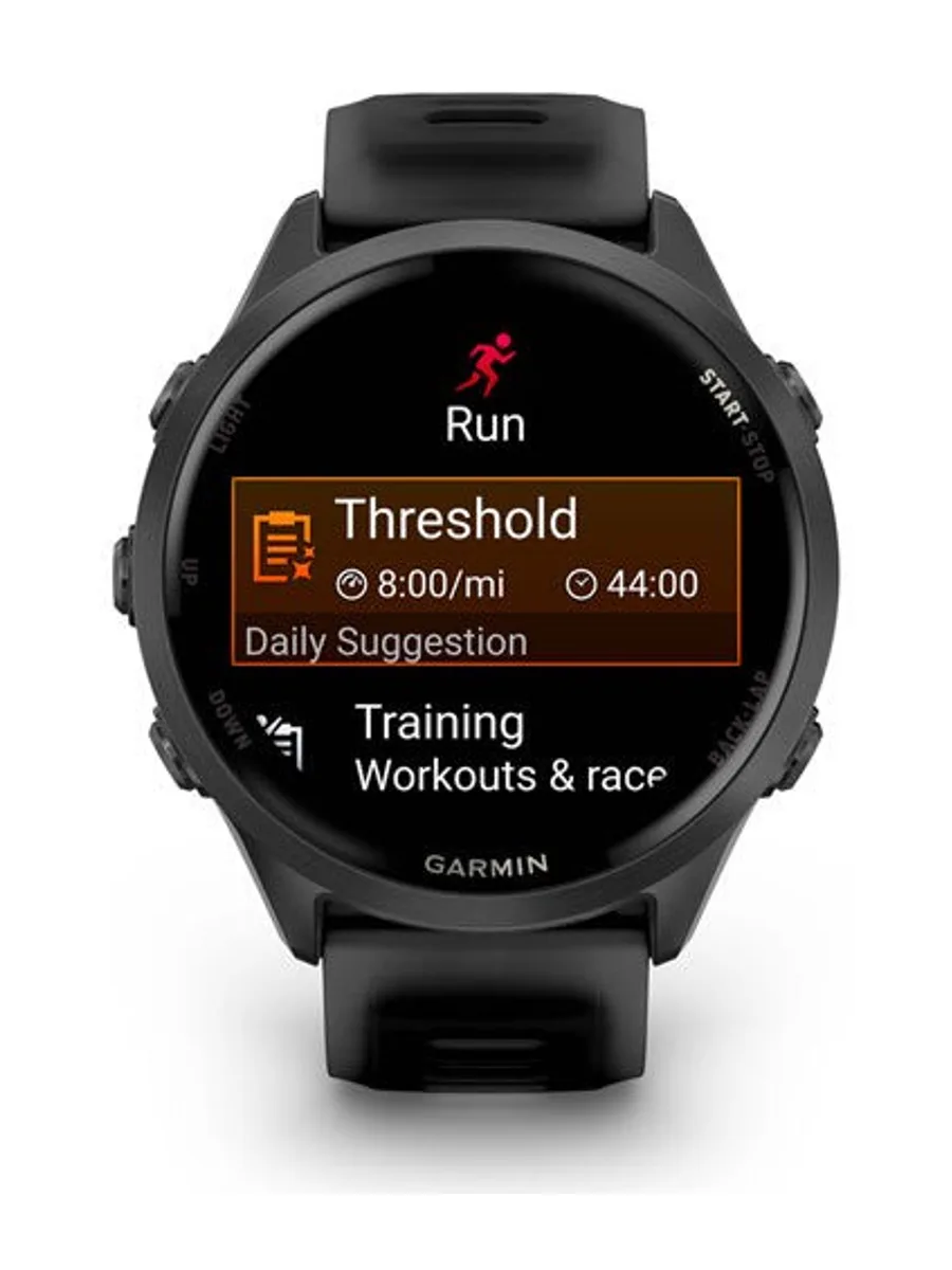 Garmin Forerunner 570-47MM - Slate Gray Aluminium With Translucent Black/ Black Band 47mm — фото 2 из 3