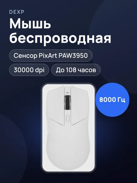 Фото товара Мышь беспроводная/проводная DEXP GS Slayer PRO
