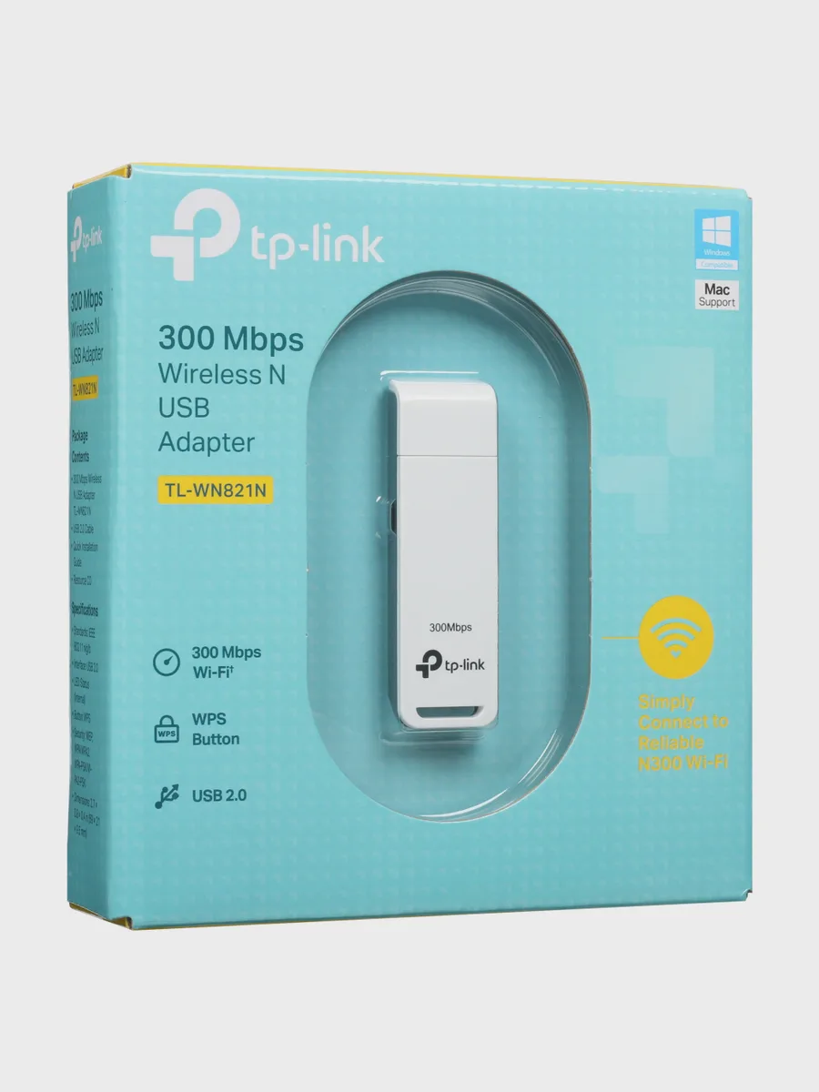 Wi-Fi адаптер TP-LINK TL-WN821N,300 Мбит/с — фото 8 из 8