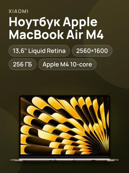 Фото товара Ноутбук Apple MacBook Air M4 13/16/256GB Starlight