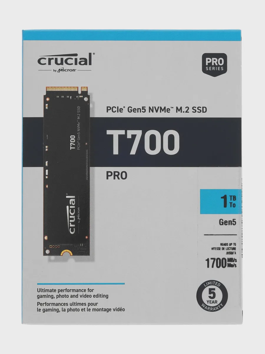 SSD M.2 накопитель Crucial T700 [CT1000T700SSD3] — фото 6 из 6