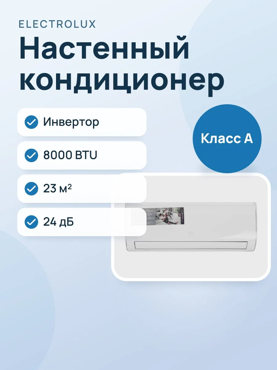 Кондиционер  Electrolux Atrium DC EACS/I-07HAT/N8 настенный — фото 1 из 11