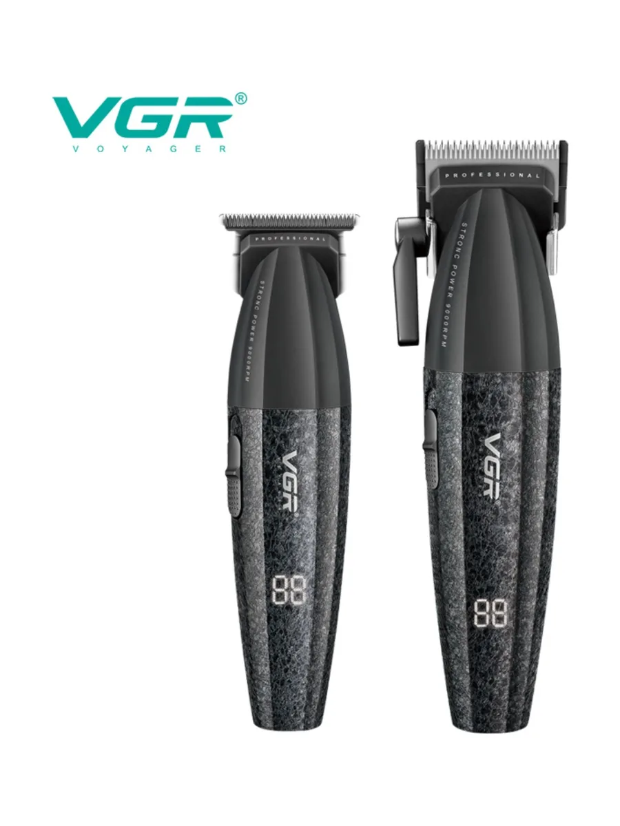 Профессиональный набор для стрижки волос VGR V-640 S2: машинка и триммер черный — фото 3 из 4