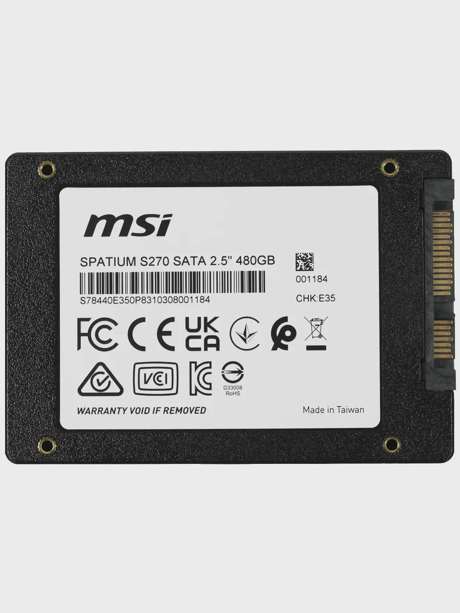 480 ГБ 2.5" SATA накопитель MSI SPATIUM S270  [S78-440E350-P83] — фото 3 из 6