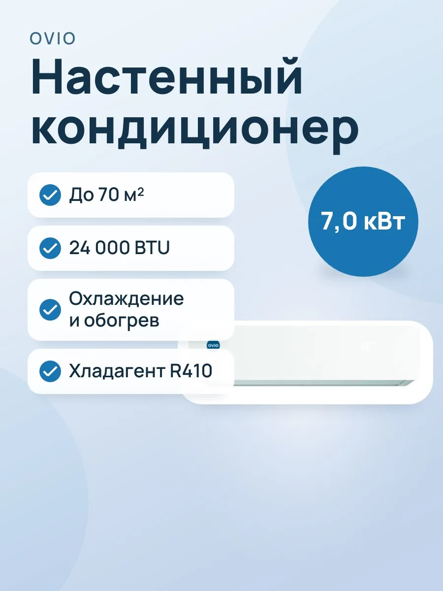 Кондиционер: OVIO CSDR-24N1 — фото 1 из 2