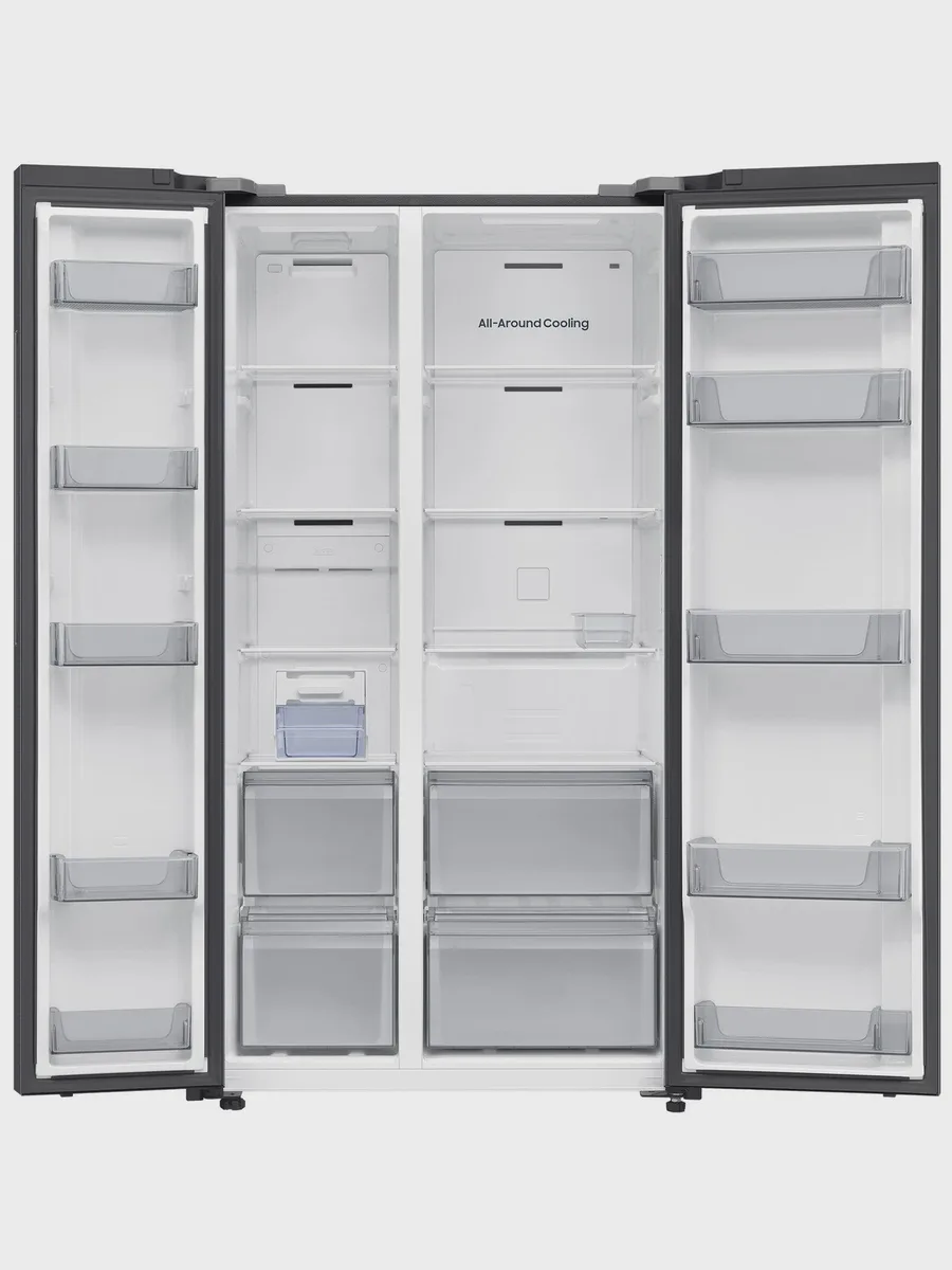 Холодильник Side by Side   Samsung RS70F65Q1FWT черный — фото 3 из 10