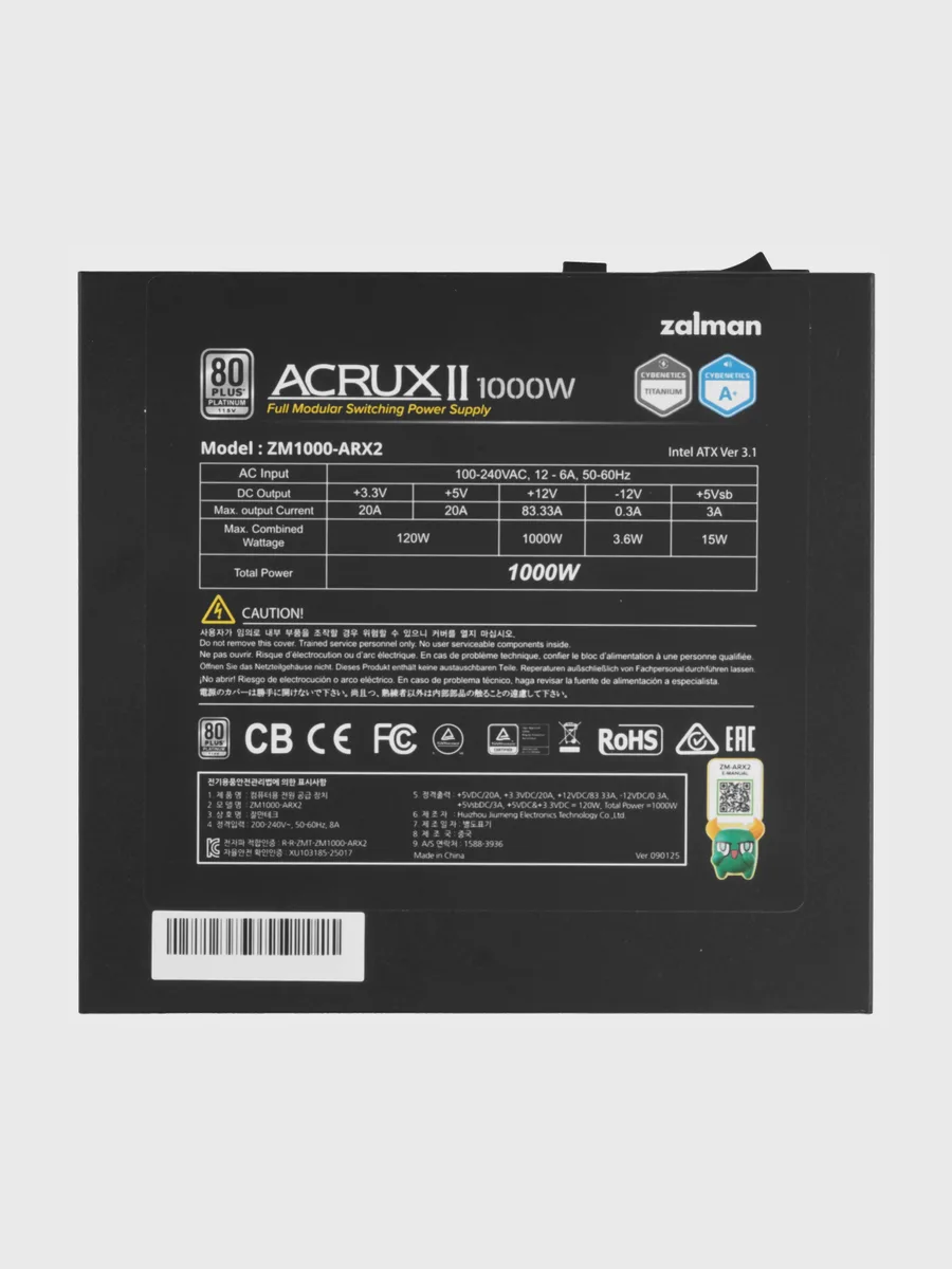 Блок питания Zalman ZM1000-ARX2 1000W 1000 Вт — фото 5 из 11