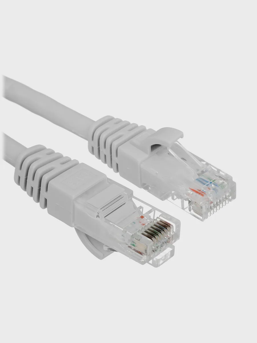 Патч-корд DEXP [U/UTP/CCA/кат. 6/многож./1 m/Серый], U/UTP, кат. 6, 1 м — фото 1 из 4