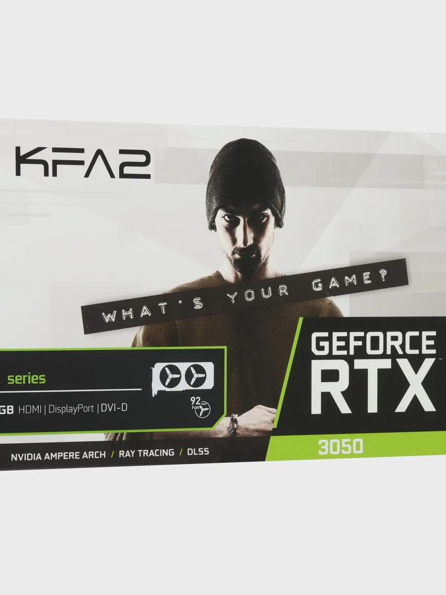 Видеокарта KFA2 GeForce RTX 3050 X Black 6 ГБ GDDR6 1470 МГц — фото 10 из 10