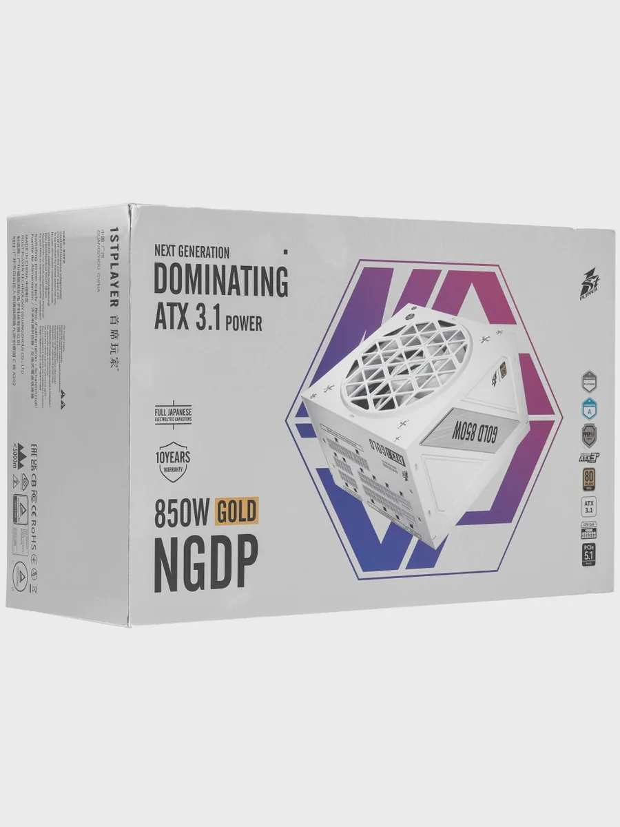 Блок питания 1STPLAYER NGDP GOLD 850W White 850 Вт — фото 9 из 9