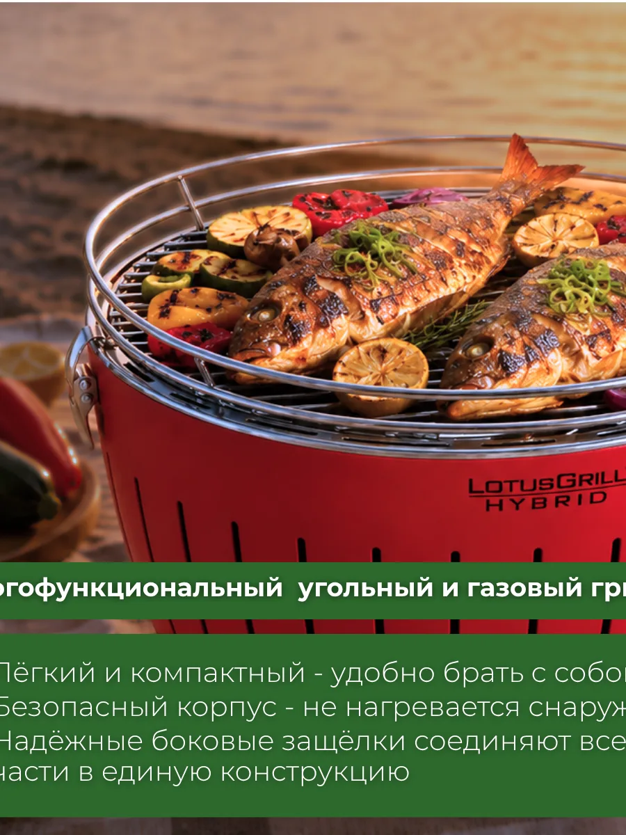 Гриль LotusGrill Classic Hybrid 35 см — фото 2 из 4