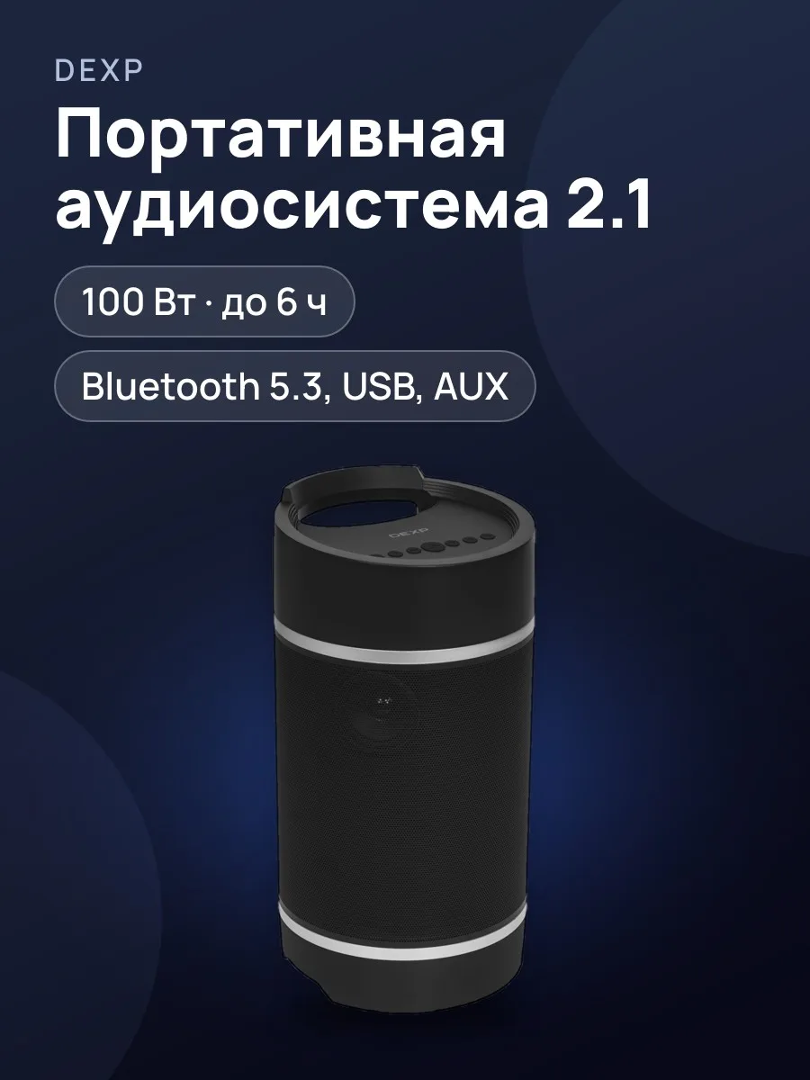 Портативная аудиосистема DEXP DPAS-360 черный — фото 1 из 11