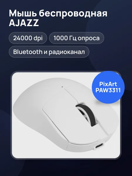 Фото товара Мышь беспроводная/проводная AJAZZ NJ08 MC