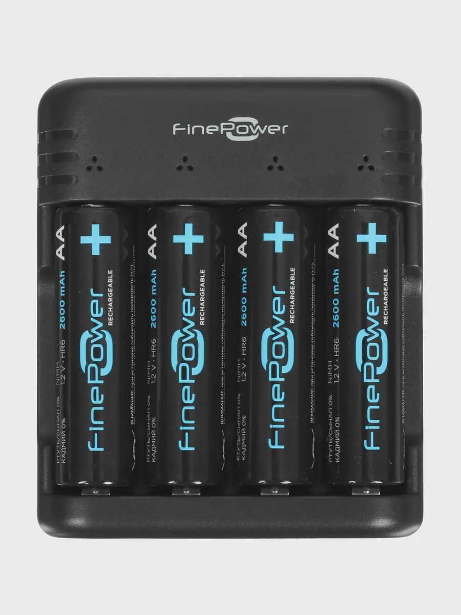 Зарядное устройство FinePower NE4 + 4 x AA 2600 мА*ч — фото 1 из 7